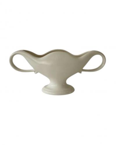 Constance Spry Twin Handled Vase with Scalloped Lip c 1930s