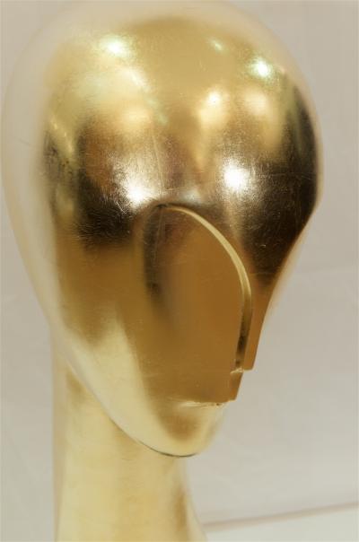 Constantin Br ncu i Giltwood Head Sculpture after Constantin Brancusi