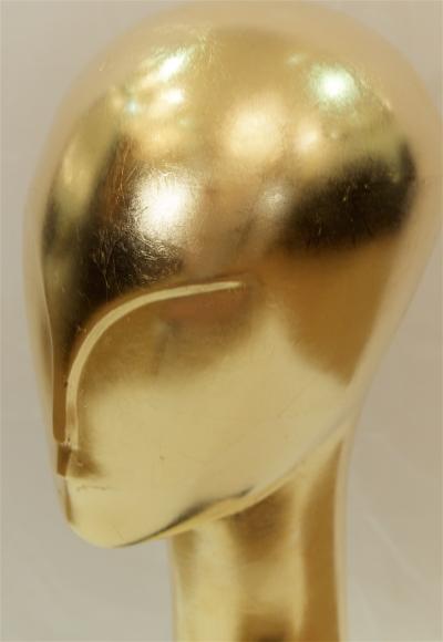 Constantin Br ncu i Giltwood Head Sculpture after Constantin Brancusi