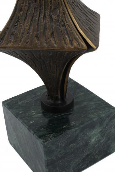 Contemporary Abstract Metal and Marble Sculpture