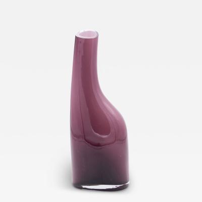 Contemporary Abstract Purple Glass Vase