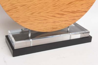 Contemporary American Abstract Wood Sculpture on Stand