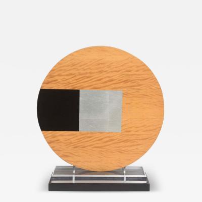 Contemporary American Abstract Wood Sculpture on Stand