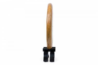 Contemporary American Modern Circular Wood Sculpture on Stand