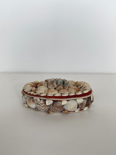 Contemporary American Modern Oval Seashell Jewelry Box