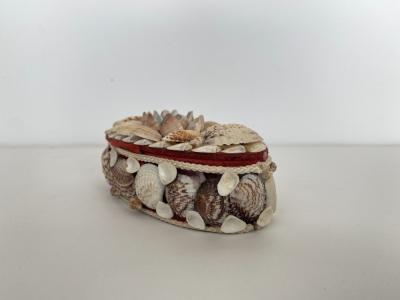 Contemporary American Modern Oval Seashell Jewelry Box