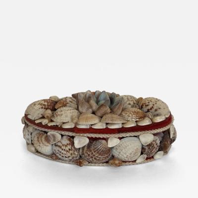 Contemporary American Modern Oval Seashell Jewelry Box