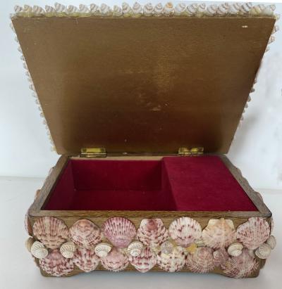 Contemporary American Modern Seashell Music Box Jewelry Box