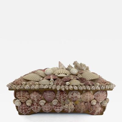 Contemporary American Modern Seashell Music Box Jewelry Box