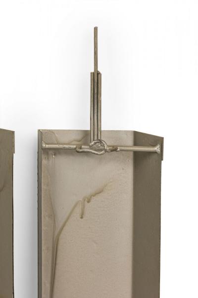 Contemporary American Shaped Silver Metal City Skyline Sculpture