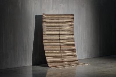 Contemporary Anatolian Low Pile Undyed Wool Rug Turkey 21st Century