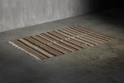 Contemporary Anatolian Low Pile Undyed Wool Rug Turkey 21st Century