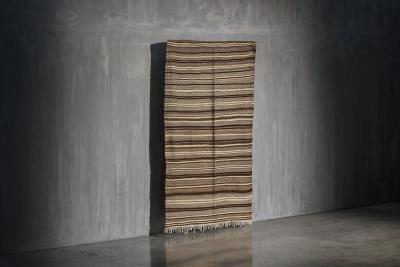 Contemporary Anatolian Low Pile Undyed Wool Rug Turkey 21st Century