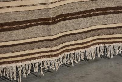 Contemporary Anatolian Low Pile Undyed Wool Rug Turkey 21st Century