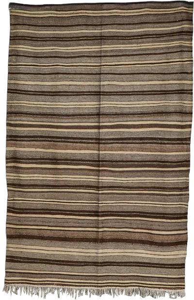 Contemporary Anatolian Low Pile Undyed Wool Rug Turkey 21st Century