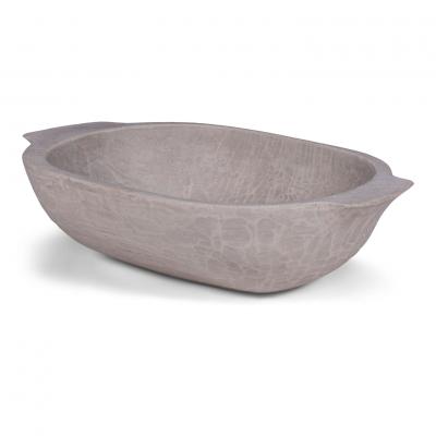 Contemporary Artisan Oolitic Limestone Bowl
