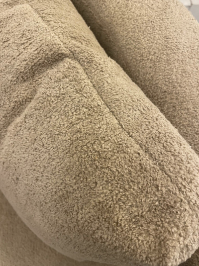 Contemporary Bean Shaped Sofa Beige Upholstery Italy