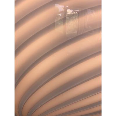 Contemporary Beige and White Sphere Pendant in Murano Glass