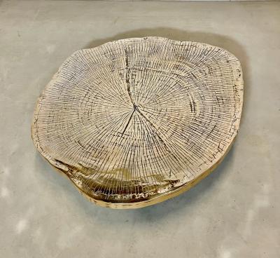 Contemporary Belgian Large Bronze Coffee Table