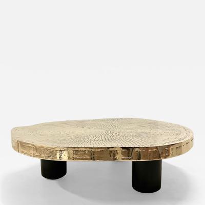 Contemporary Belgian Large Bronze Coffee Table