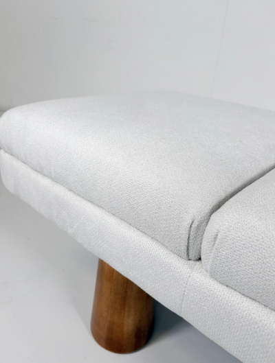 Contemporary Bench Wood and Fabric Italy