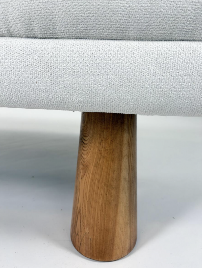 Contemporary Bench Wood and Fabric Italy