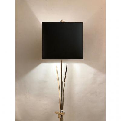 Contemporary Bespoke Italian Abstract Design Meccano Nickel Floor Lamp