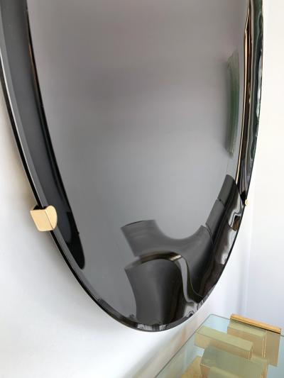 Contemporary Black Curve Mirror Italy