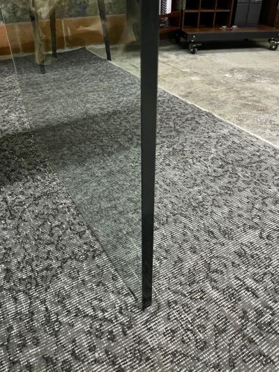 Contemporary Black Oakwood Live Edge Dining Table With Glass Feet Austria 2022