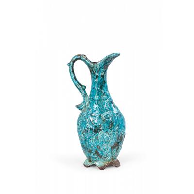 Contemporary Blue Ceramic Pitcher