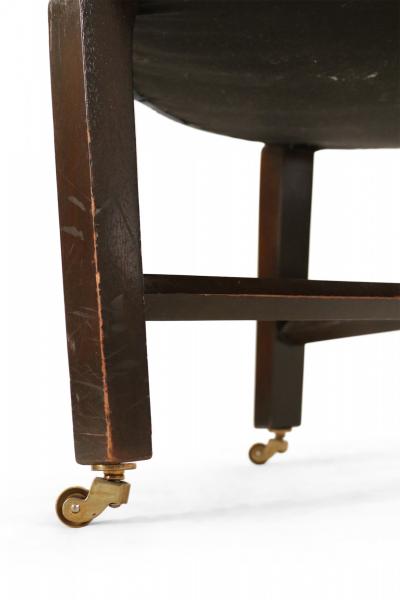 Contemporary Blue Leather Rounded Back Club Armchair