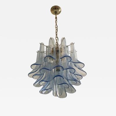 Contemporary Blue Selle Murano Glass Chandelier