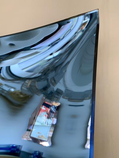 Contemporary Blue Square Curve Mirror Italy