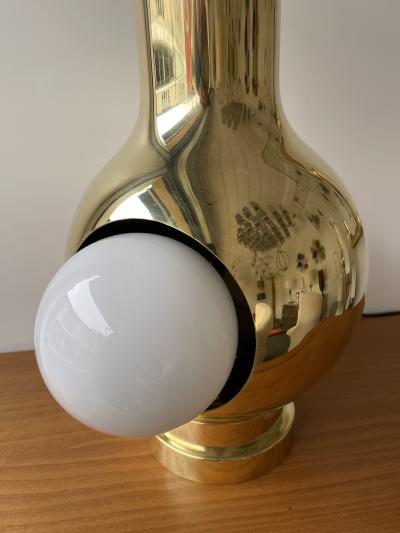 Contemporary Brass Pair of Eyes Ball Lamps Italy