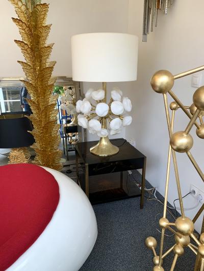 Contemporary Brass Sputnik Murano Glass Cloud Lamp Italy