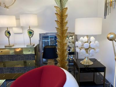 Contemporary Brass Sputnik Murano Glass Cloud Lamp Italy