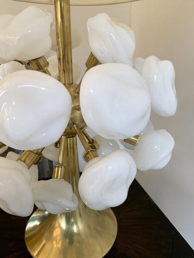 Contemporary Brass Sputnik Murano Glass Cloud Lamp Italy