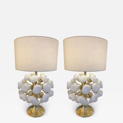 Contemporary Brass Sputnik Murano Glass Cloud Lamp Italy