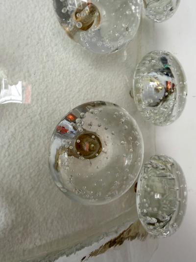 Contemporary Brass and Murano Glass Macaroons Sconce Italy