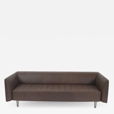 Contemporary Brown Leather Sofa