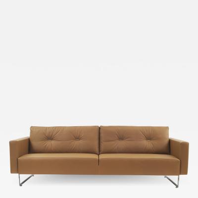 Contemporary Caramel Leather Sofa