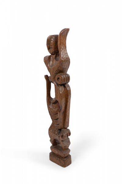 Contemporary Carved Wood Figural Sculpture