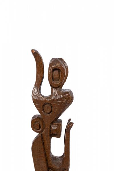 Contemporary Carved Wood Figural Sculpture