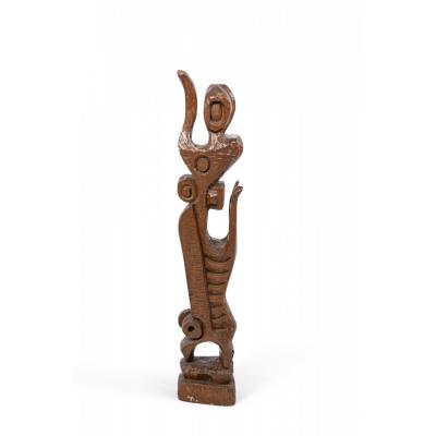 Contemporary Carved Wood Figural Sculpture