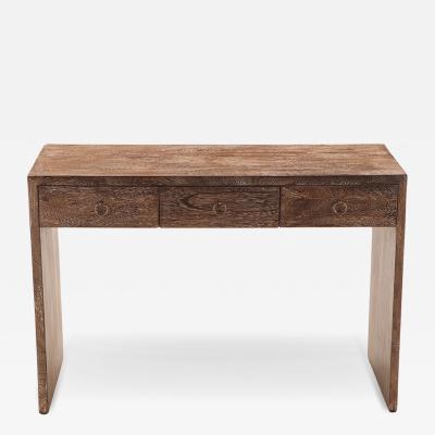 Contemporary Cerused Oak Console or Desk