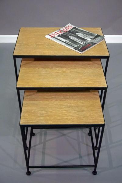 Contemporary Cerused Oak Top Nesting Tables