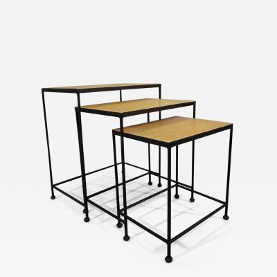 Contemporary Cerused Oak Top Nesting Tables