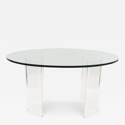 Contemporary Clear Glass Dining Table