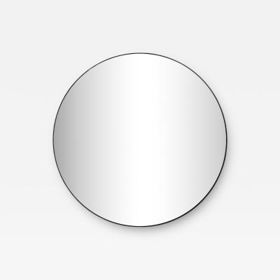 Contemporary Convex Glass Brass Silver Space Age Wall Mirror