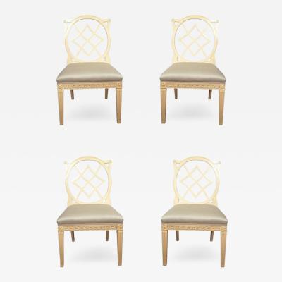 Contemporary Cream Painted Georgian Style Side Chairs